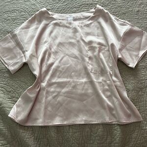beige satin pajama shirt | forever 21